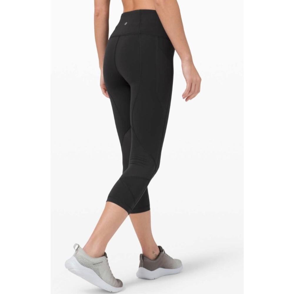 Lululemon Pace Rival High-Rise Crop 22" Black Leggings Sz 4